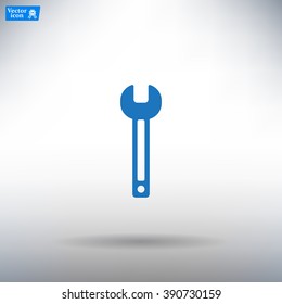 wrench icon, vector illustration