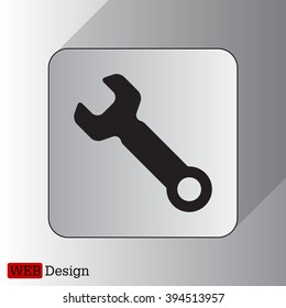 wrench icon , vector illustration