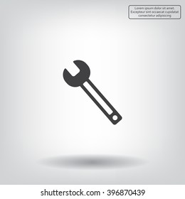 wrench icon, vector illustration