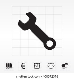 wrench icon , vector illustration