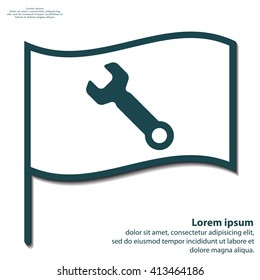 wrench icon , vector illustration