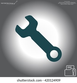 wrench icon , vector illustration