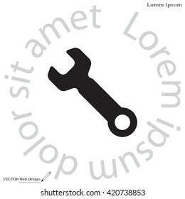 wrench icon , vector illustration