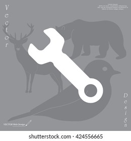 wrench icon , vector illustration