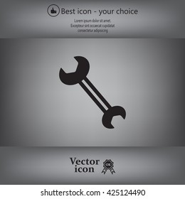 wrench icon , vector illustration