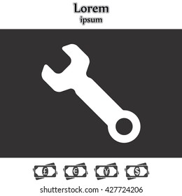 wrench icon , vector illustration