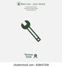 wrench icon , vector illustration