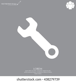 wrench icon , vector illustration