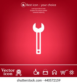 wrench icon , vector illustration