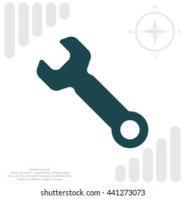 wrench icon , vector illustration