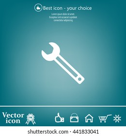 wrench icon , vector illustration