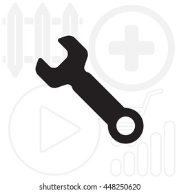 wrench icon , vector illustration