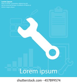 wrench icon , vector illustration