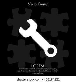 wrench icon , vector illustration