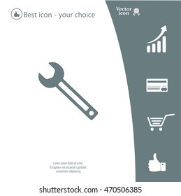 wrench icon , vector illustration