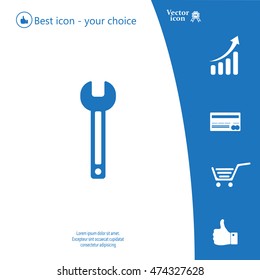 wrench icon , vector illustration