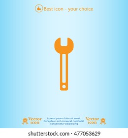 wrench icon , vector illustration