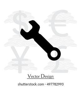 wrench icon , vector illustration