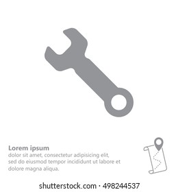 wrench icon , vector illustration