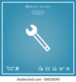 wrench icon , vector illustration
