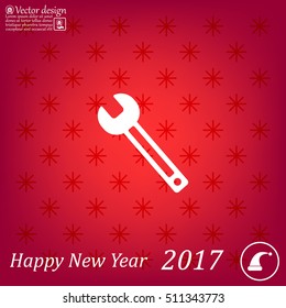 wrench icon , vector illustration
