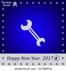 wrench icon , vector illustration