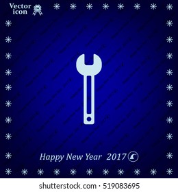 wrench icon , vector illustration