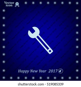 wrench icon , vector illustration