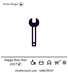 wrench icon , vector illustration