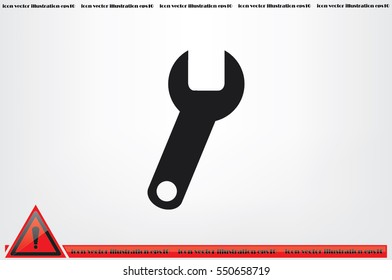 Wrench icon vector illustration.