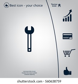 wrench icon , vector illustration