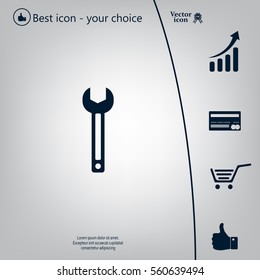wrench icon , vector illustration