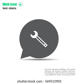 wrench icon , vector illustration