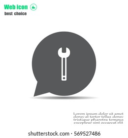 wrench icon , vector illustration