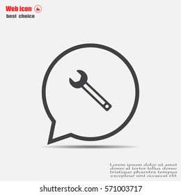 wrench icon , vector illustration