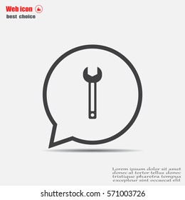 wrench icon , vector illustration