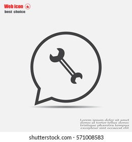 wrench icon , vector illustration