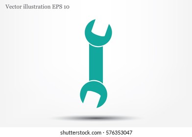 Wrench icon vector illustration.