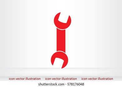 Wrench icon vector illustration.