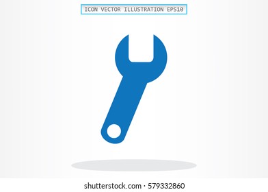 Wrench icon vector illustration.
