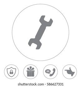 wrench icon , vector illustration