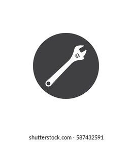 wrench icon, vector illustration