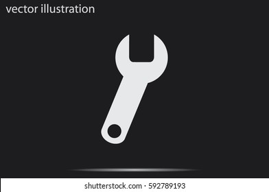 Wrench icon vector illustration.