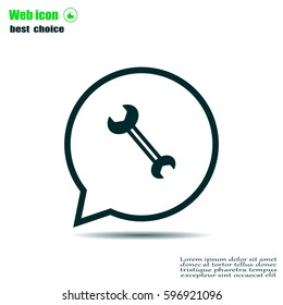 wrench icon , vector illustration