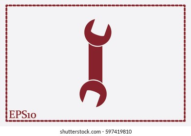Wrench icon vector illustration.