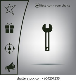 wrench icon , vector illustration