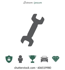 wrench icon , vector illustration