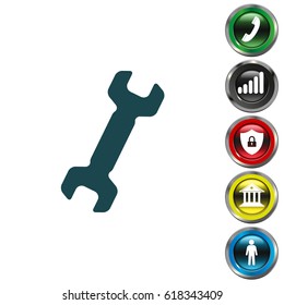 wrench icon , vector illustration
