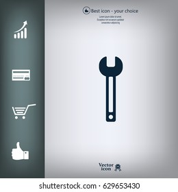 wrench icon , vector illustration