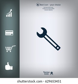 wrench icon , vector illustration